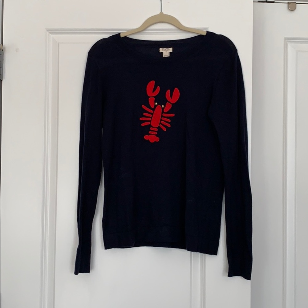 J crew lobster sweater-color navy